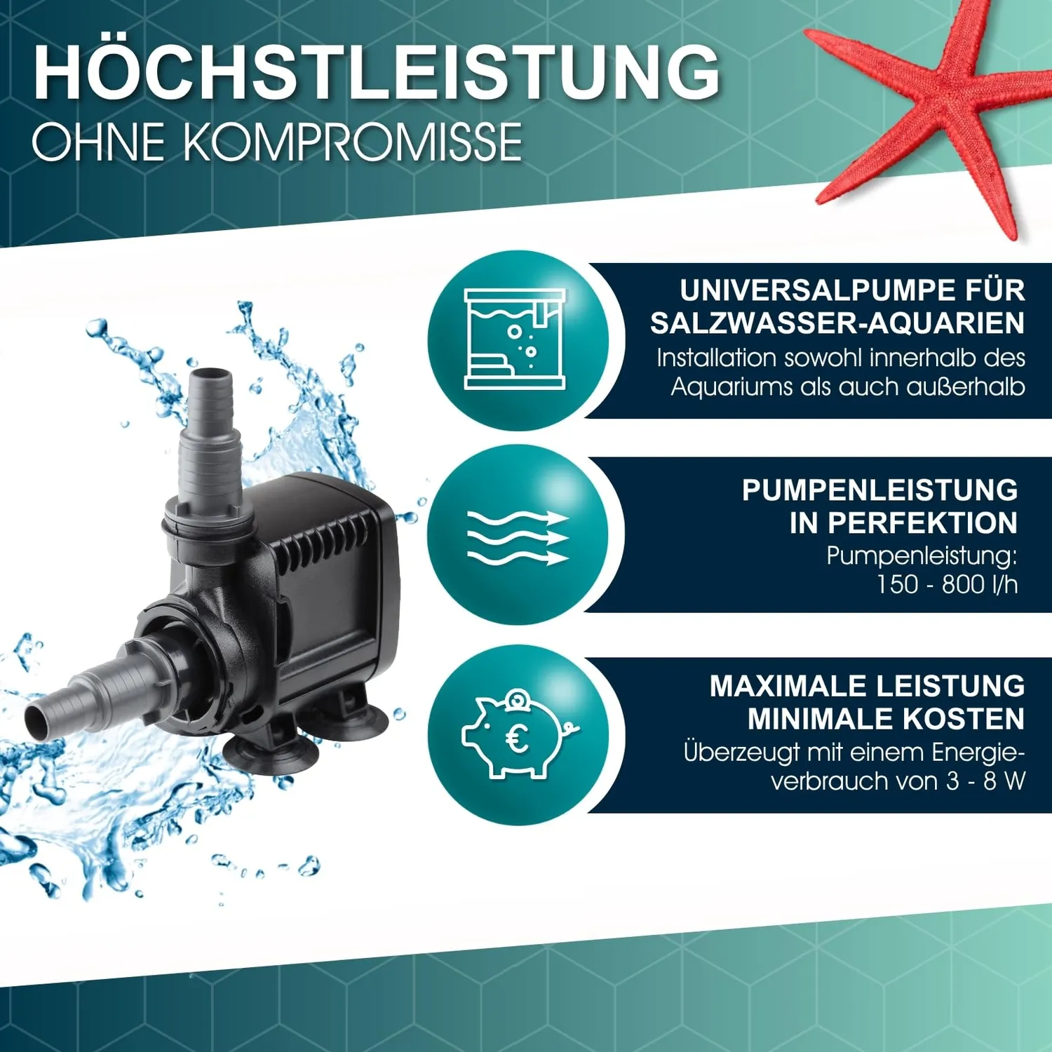 Tunze Silence 1073.008 Rückförderpumpe 150-800 l/h