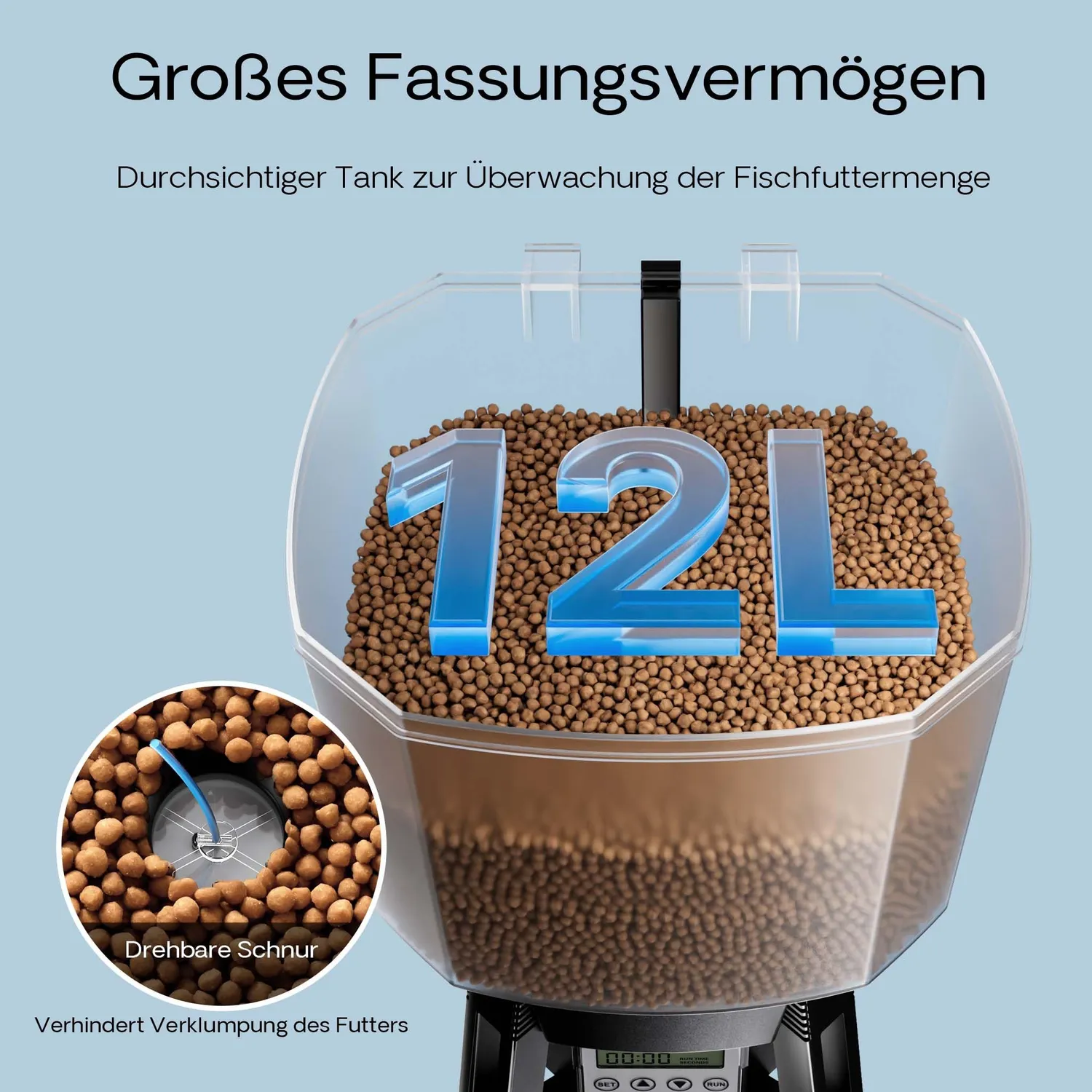 SunSun CFF-212 Futterautomat Solar 12 L 1-6x Tag