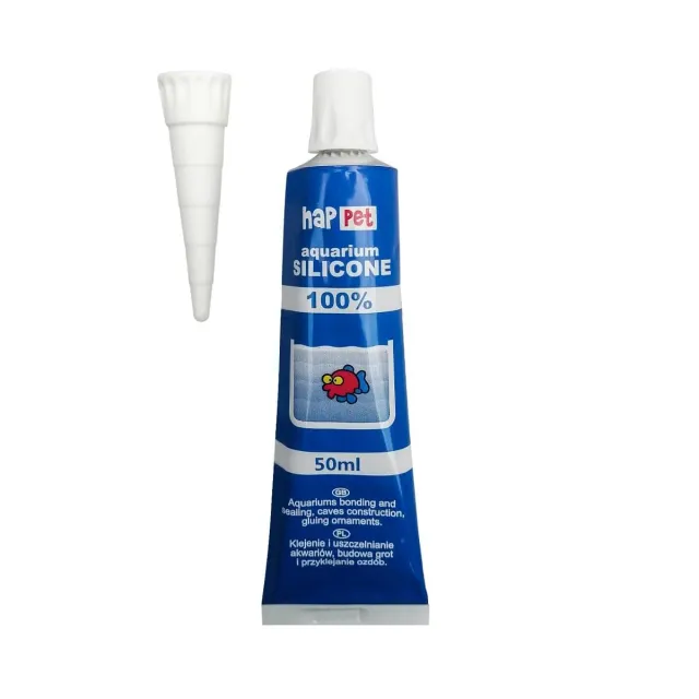 Happet Aquariensilikon Schwarz 50 ml Aquariumkleber fischsicher