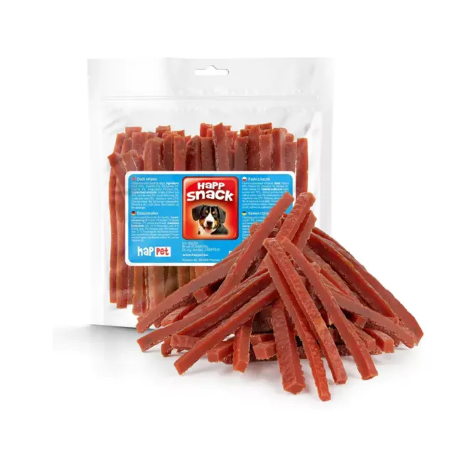 Happet Entenstreifen Hundeleckerli 500 g proteinreich