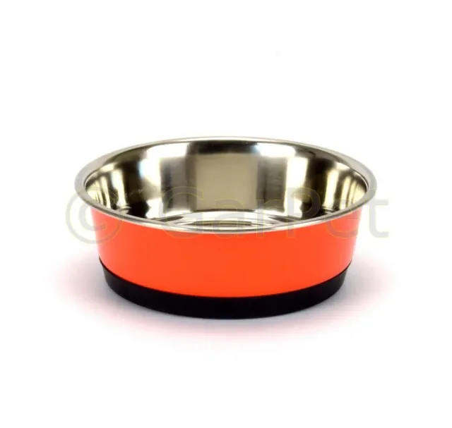Happet Futternapf 0,55 L orange rutschfest Edelstahl