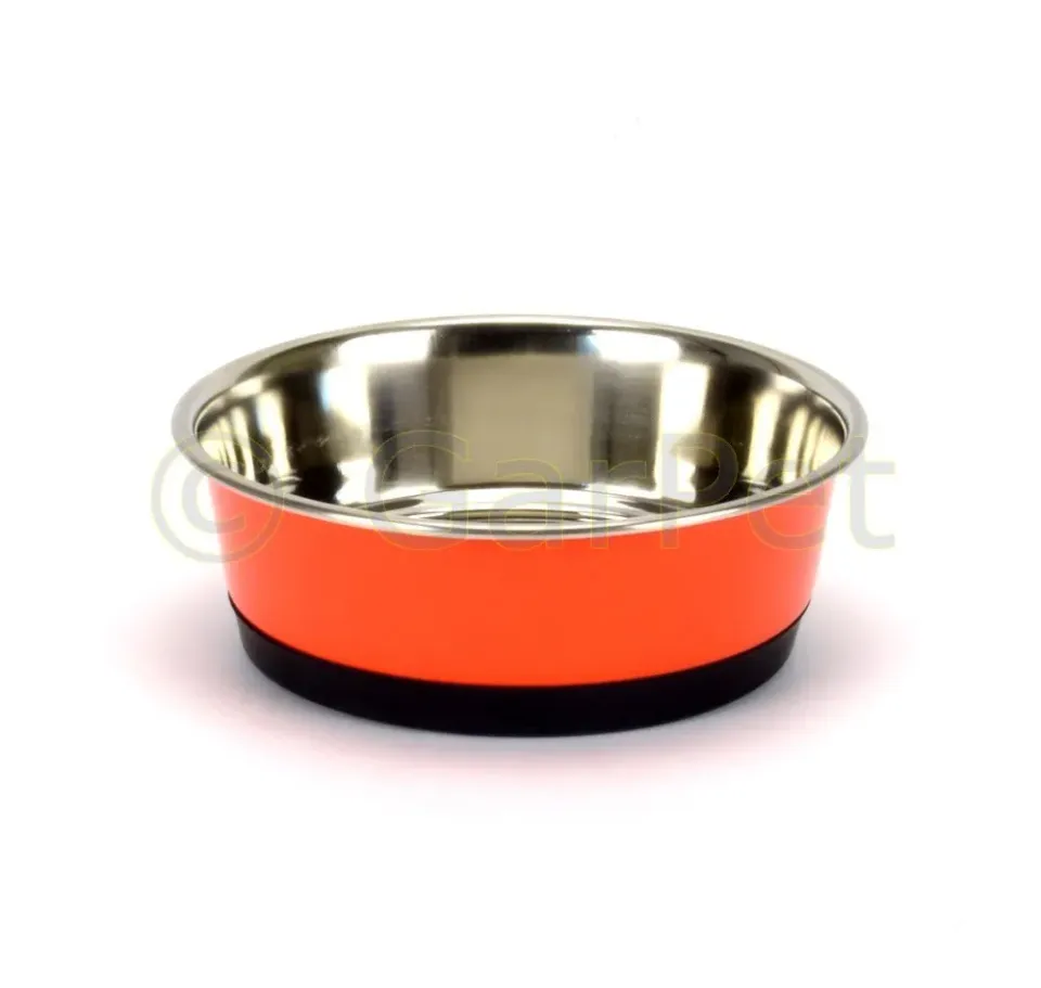 Happet Futternapf 0,55 L orange rutschfest Edelstahl