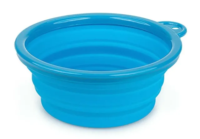 Happet Faltschale Napf blau 0,35 L Silikon