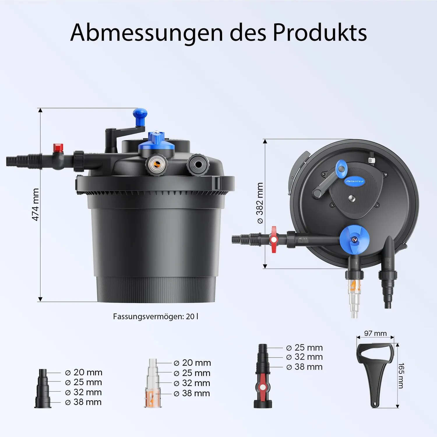 SunSun CPF-5000 Druckteichfilter 8000 l/h 11 W UVC