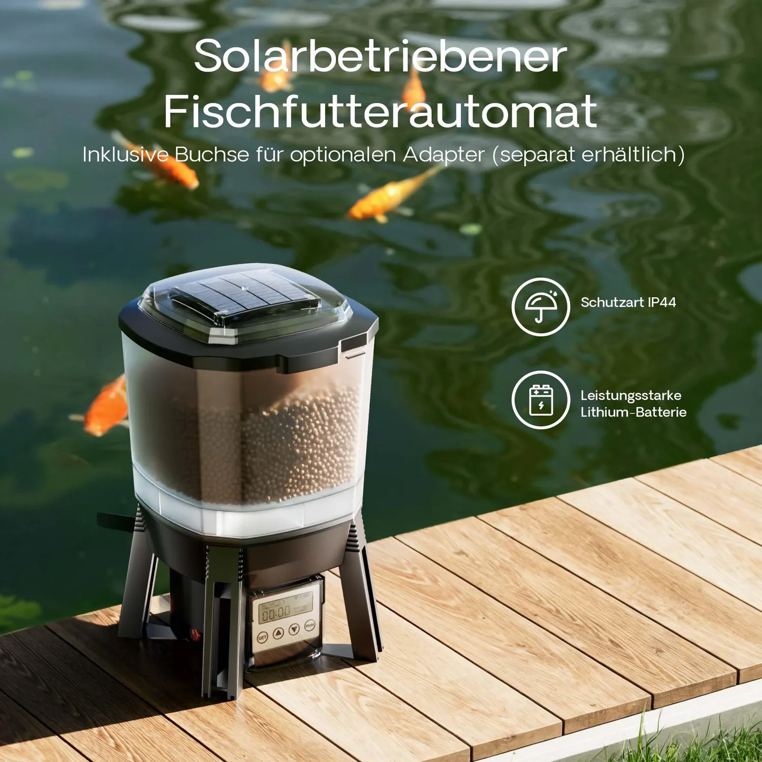 SunSun CFF-206 Futterautomat 6 Liter Solar programmierbar