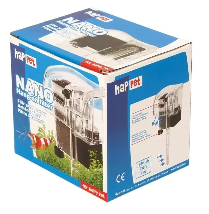 Happet Nano Kaskadenfilter 280 l/h transparent bis 60 L