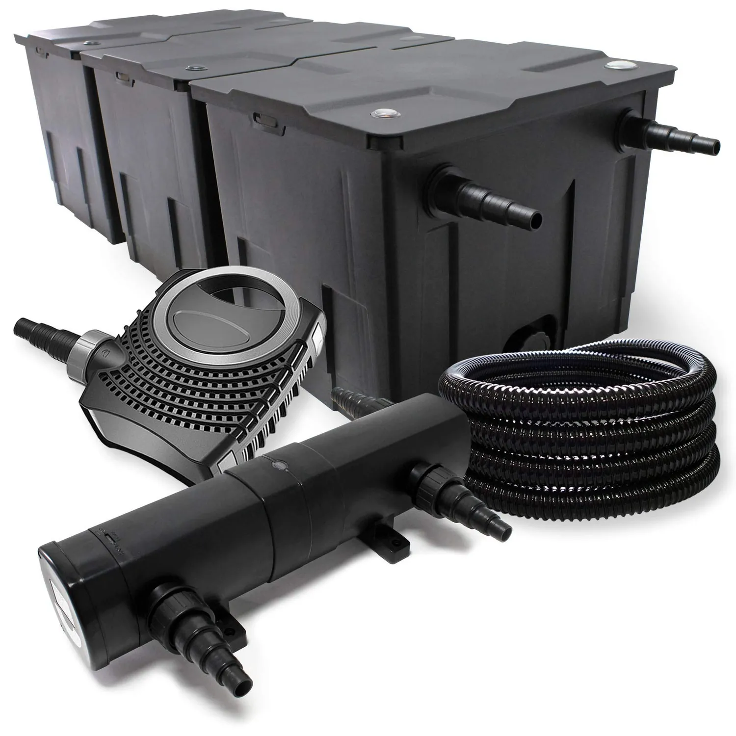 SunSun CBF-350C Teichfilter-Set 10000 l/h 24W UVC 25m Schlauch