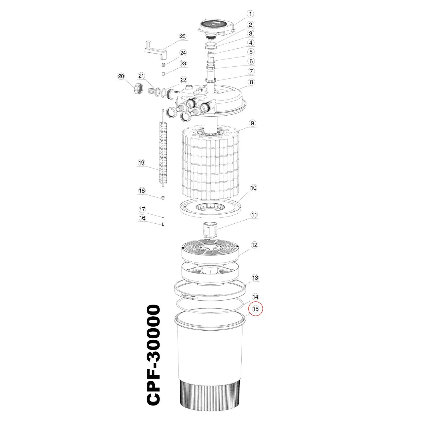 SunSun CPF-30000 Filterbehälter Druckteichfilter