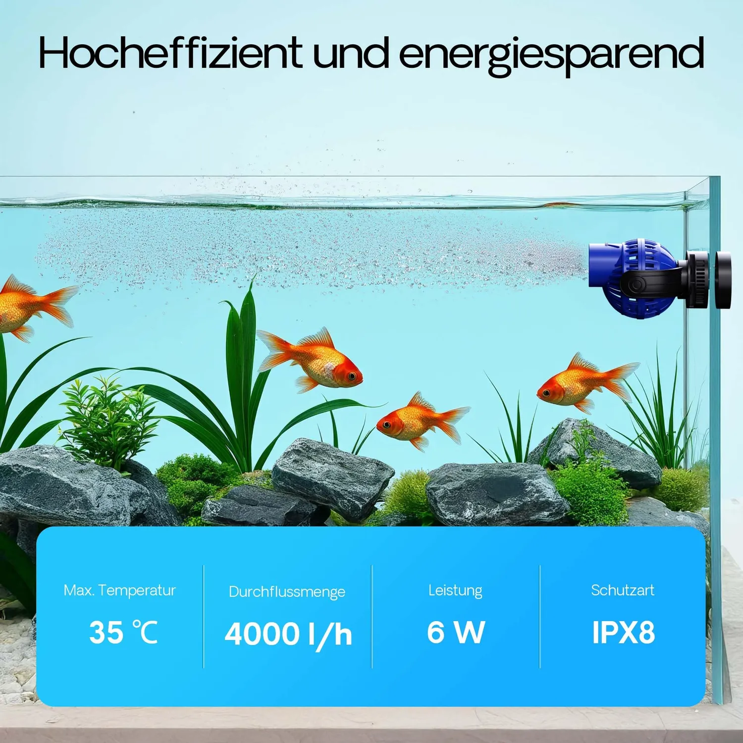 SunSun JVP-130 Strömungspumpe 4000 l/h 6 W regelbar