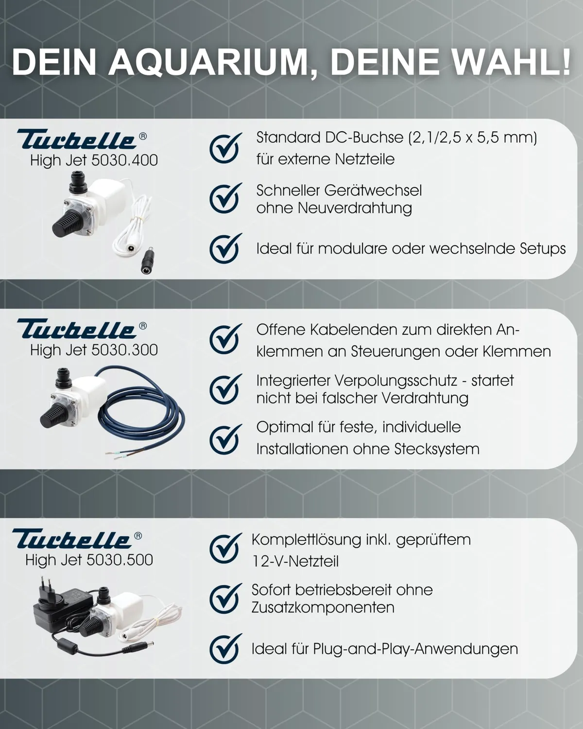 TUNZE Turbelle High Jet 5030 Wasserpumpe DC-Buchse