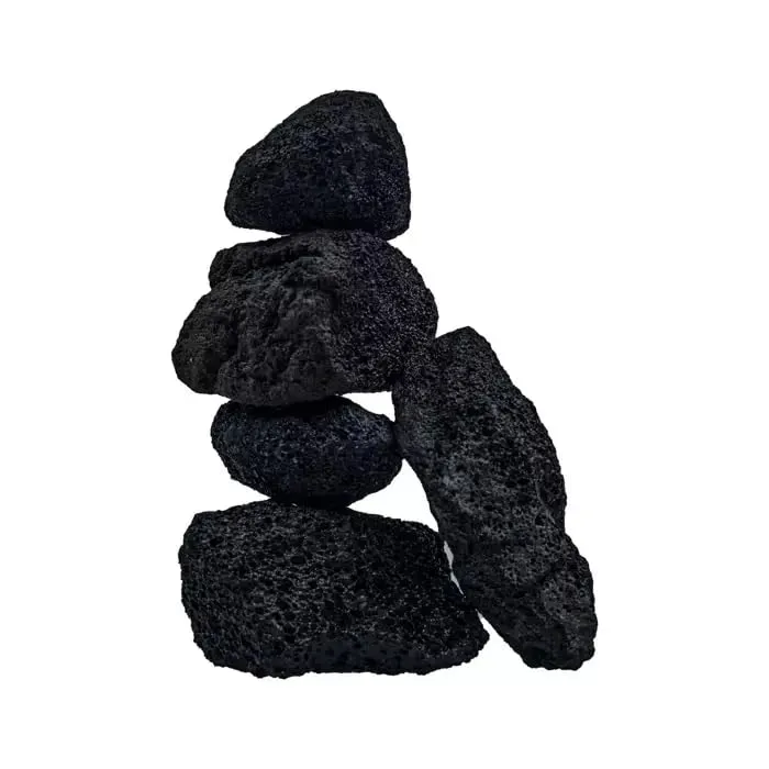 Happet Lavasteine schwarz 10-20 cm Aquariumdeko 1 kg porös