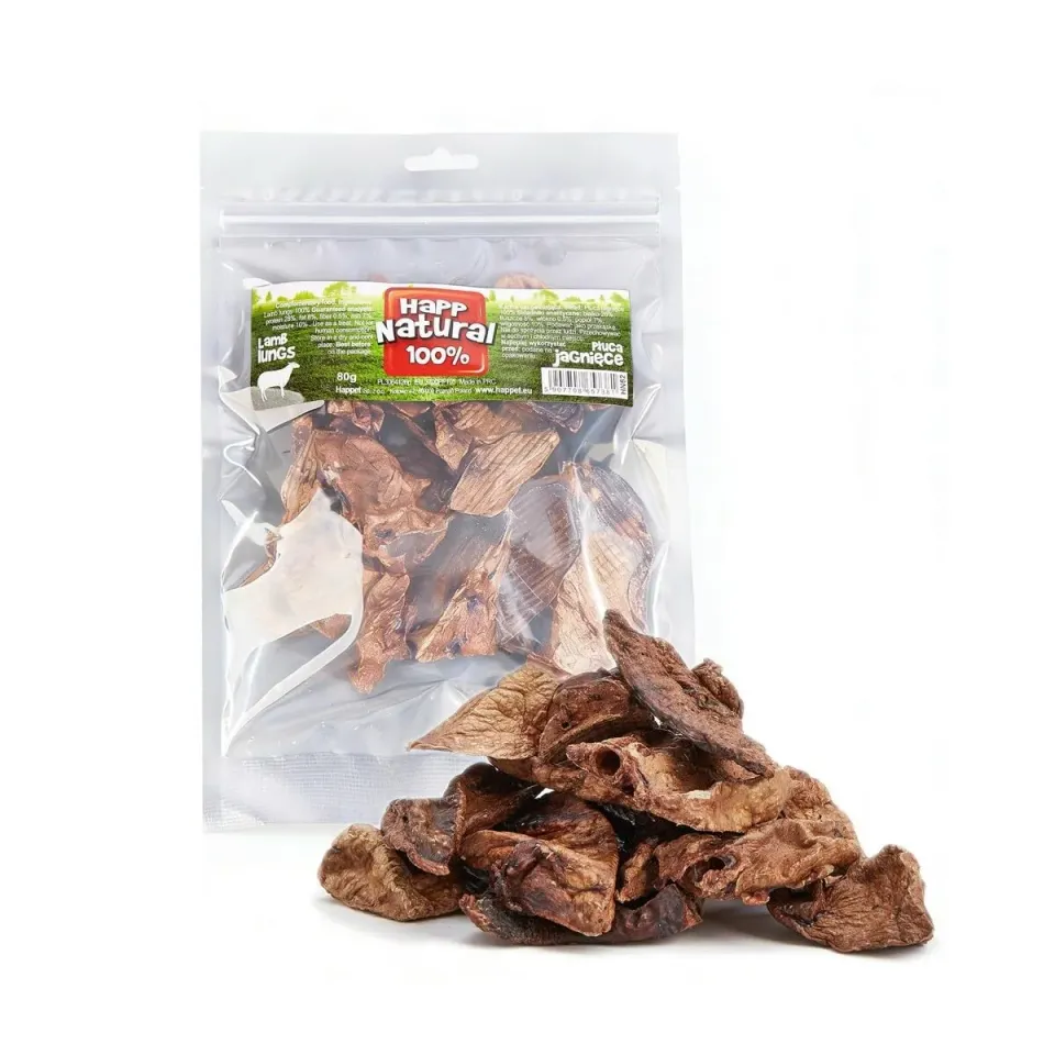 Happet Getrocknete Lammlunge Hundesnack 80g fettarm