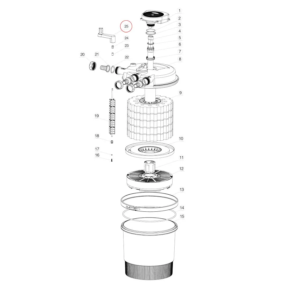 SunSun CPF-20000/30000 Handgriff Ersatzteil Druckteichfilter