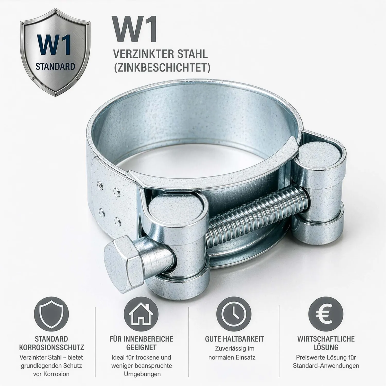 Wiltec Gelenkbolzenschelle W1 44-47 mm Schlauchschelle