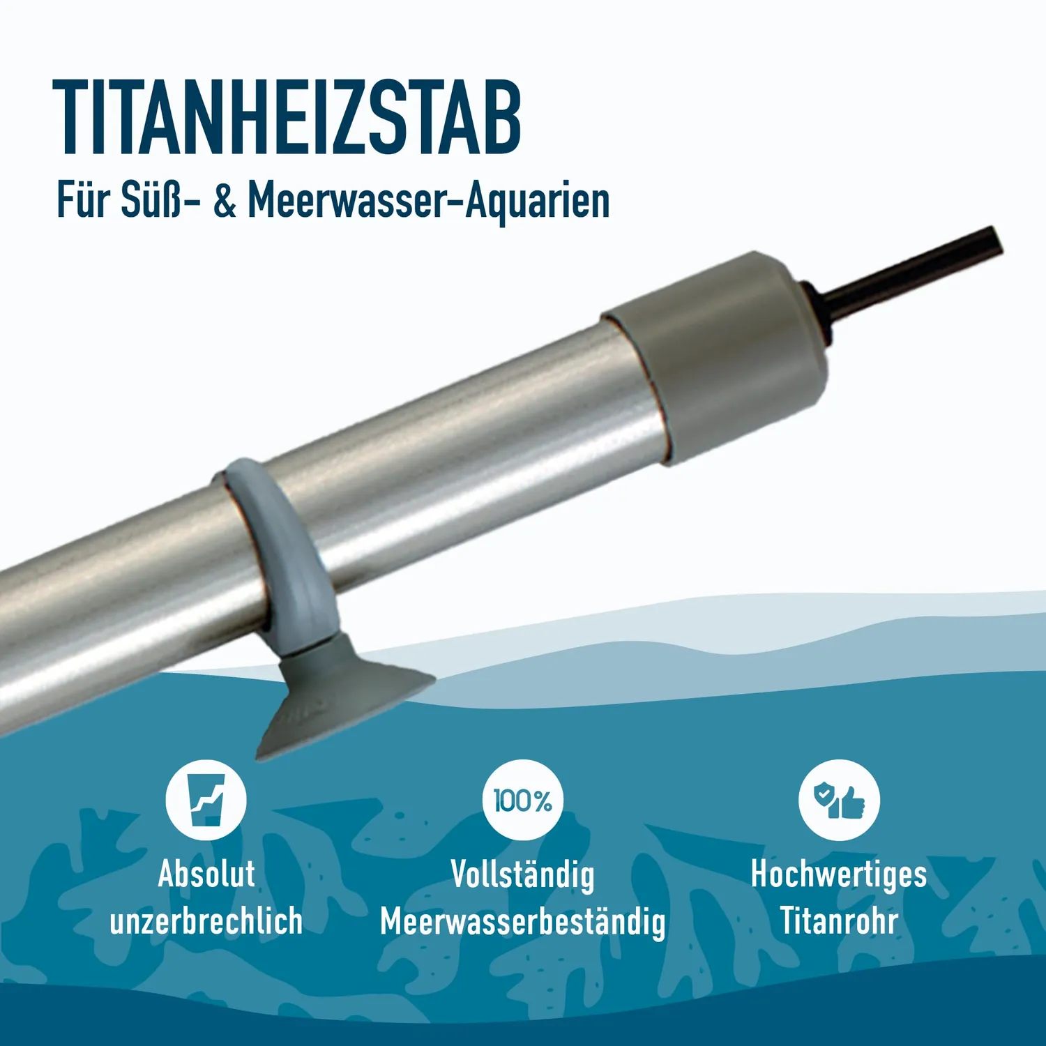 Marine Direct Titanheizstab 100W Aquarium bis 300 l