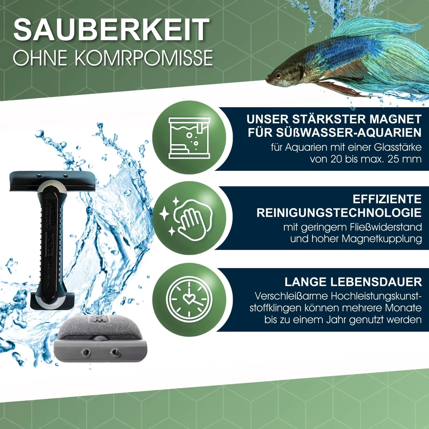 Tunze Care Magnet Strong+ Scheibenreiniger 20-25mm Glas