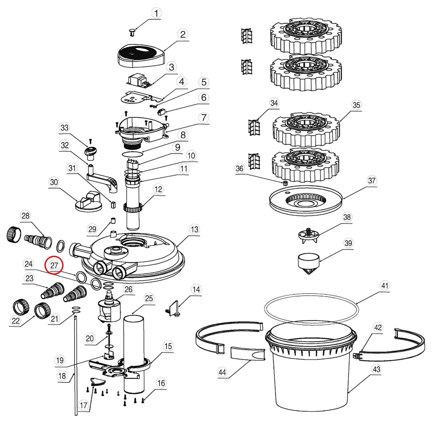 SunSun CPF-5000 Druckteichfilter O-Ring Dichtung Ersatzteil