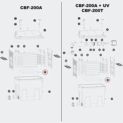 SunSun CBF-200 Japanmatte Ersatz für Teichfilter