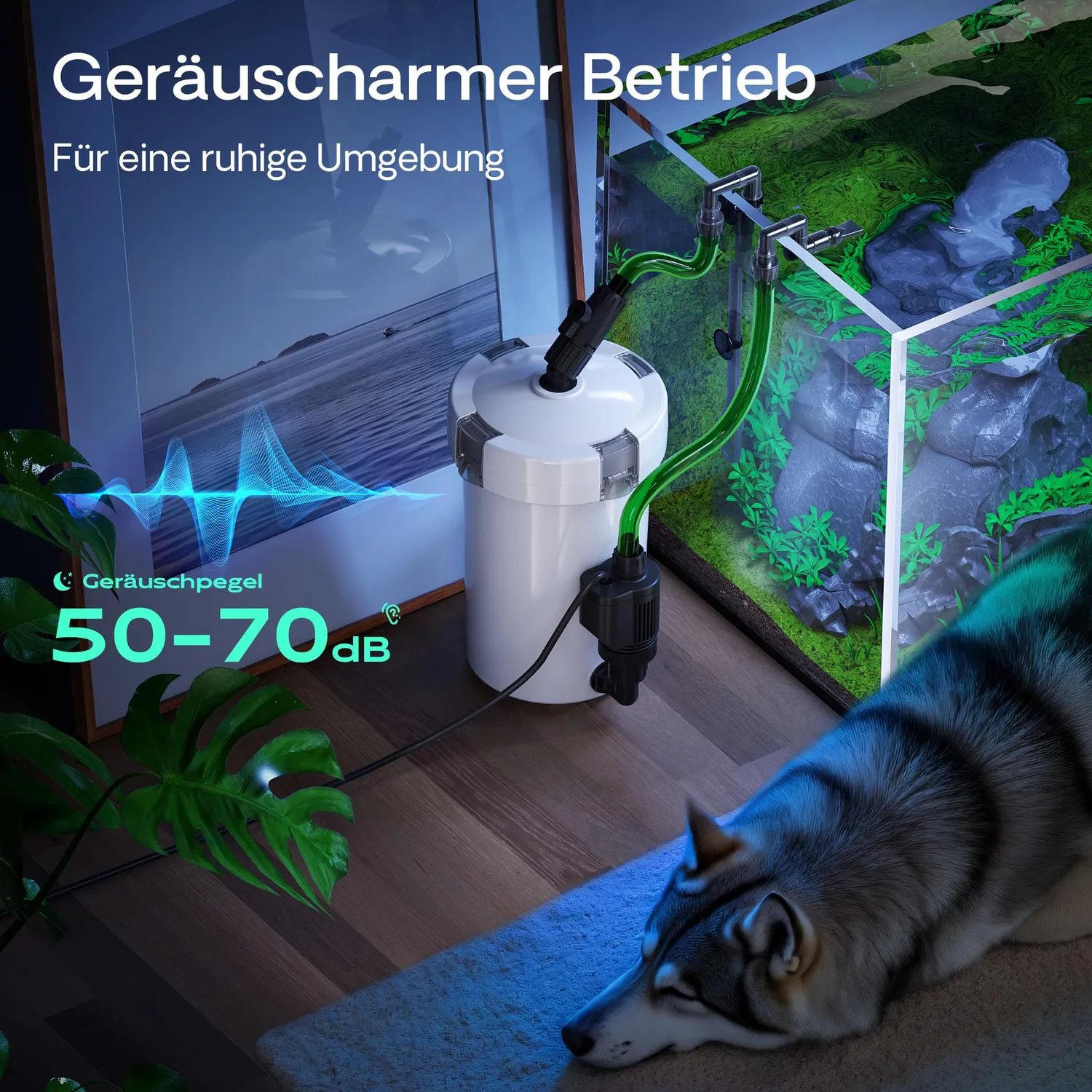 SunSun HW-603B Aquarium Außenfilter 400 l/h für 120 Liter