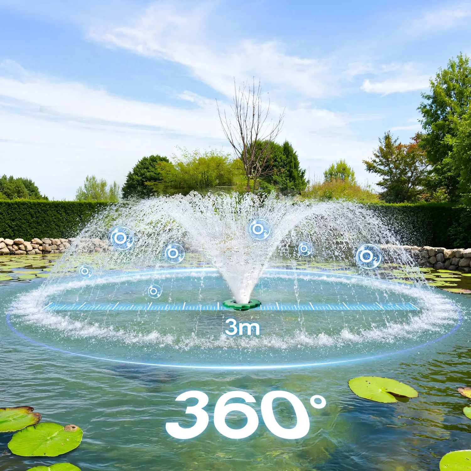 SunSun COP-10000 Schwimmfontäne 20.000 l/h 90 W