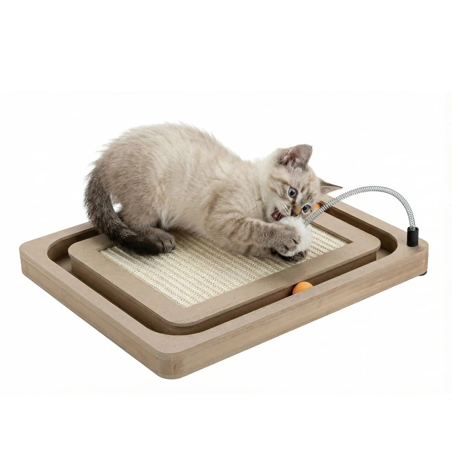 Happet Katzenbett 49,5 cm Kratzmöbel Dunkelgrau Sisal