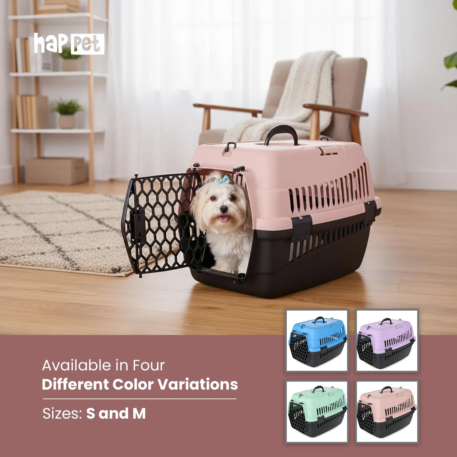 Happet ABBA S Transportbox Pink 50x33x33 cm Katze