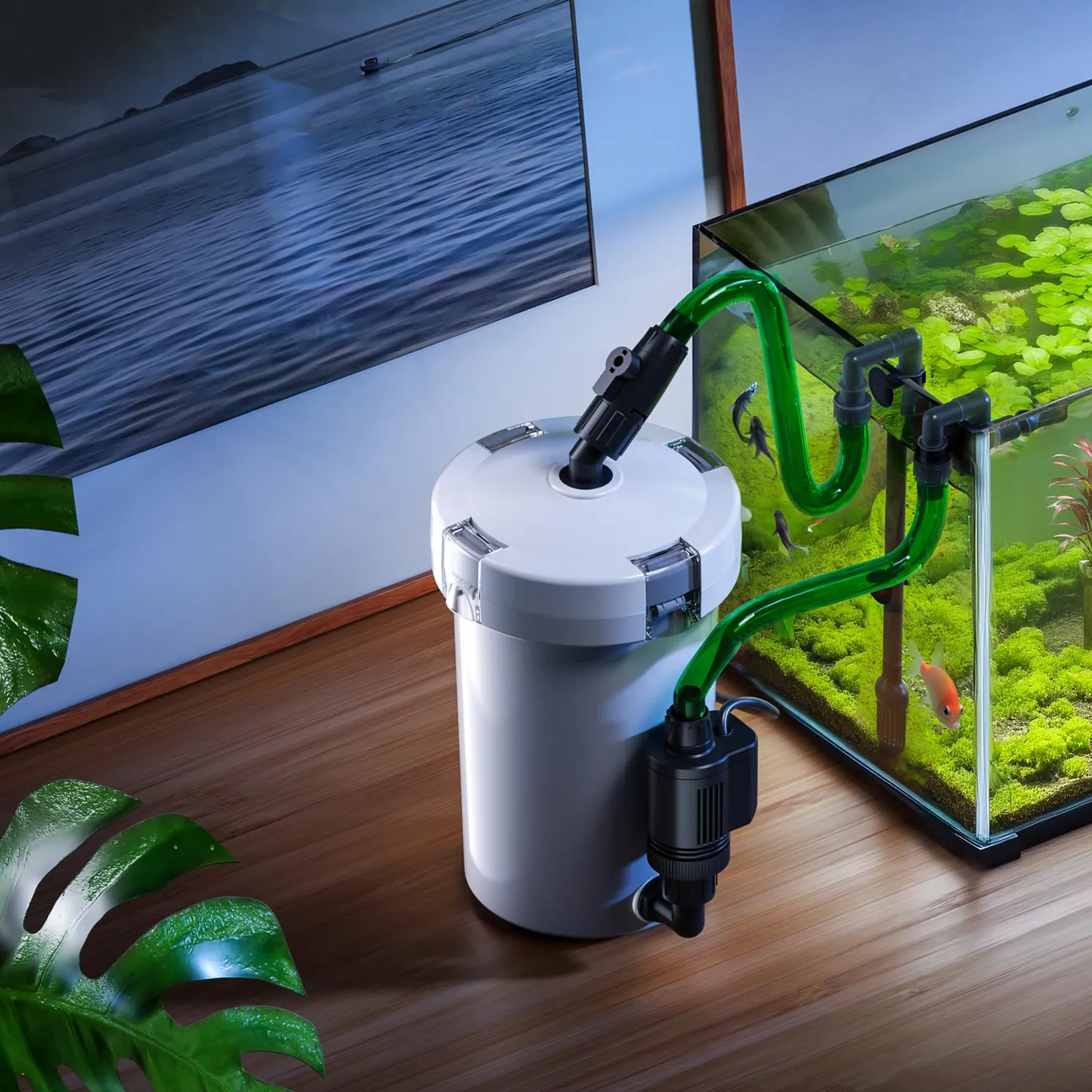 SunSun HW-603B Aquarium Außenfilter 400 l/h für 120 Liter
