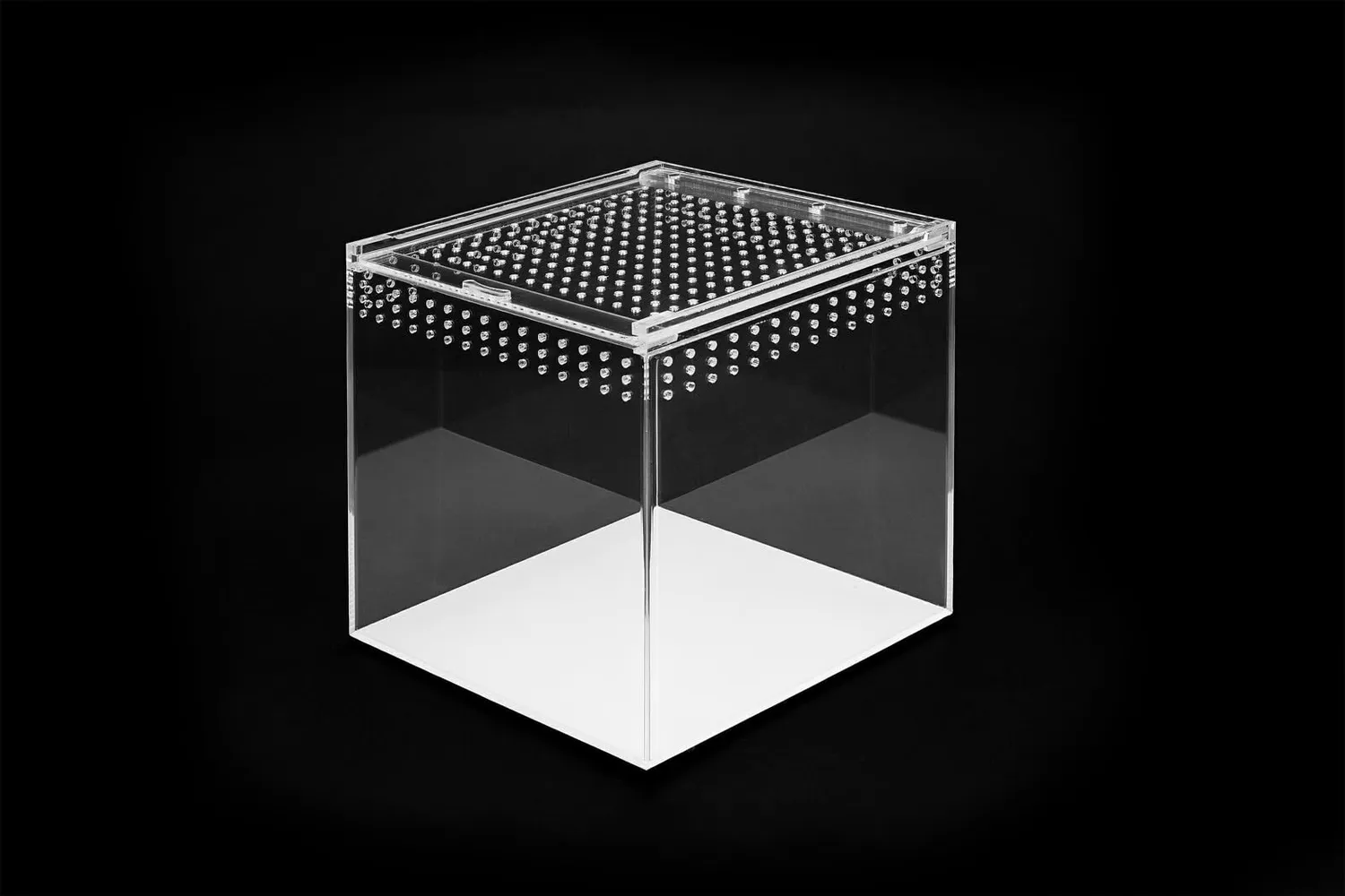 Happet Acryl Terrarium 20x15x15 cm Magnetverschluss 360°