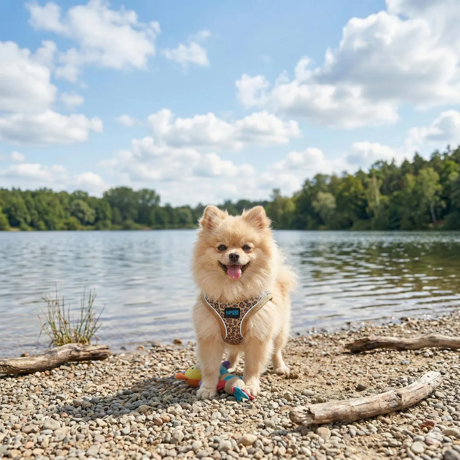 Happet Hundegeschirr M Leopard Air-Mesh Softgeschirr