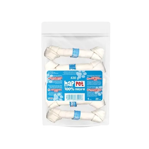 Happet Bindeknochen weiß Kauknochen 20 cm 5 Stück Rind