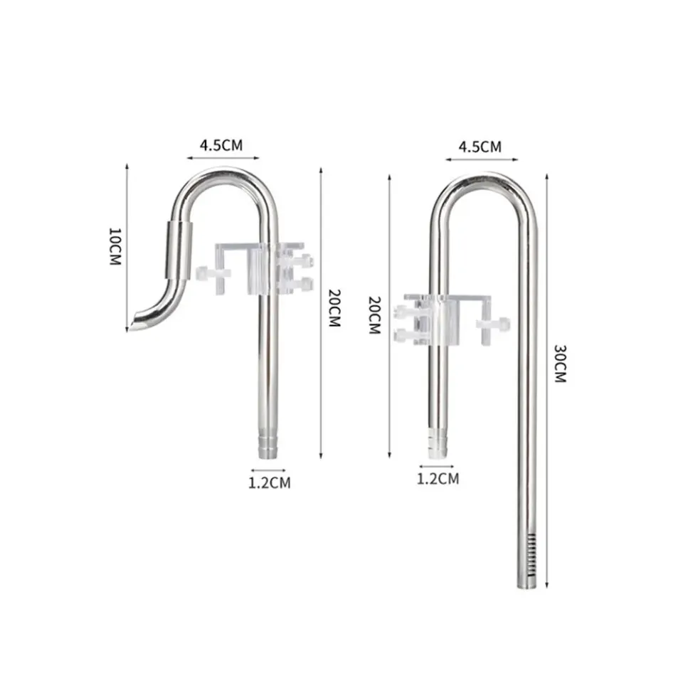 Aqua-Noa 7082 Ein-/Auslauf Set Edelstahl 12/16 mm