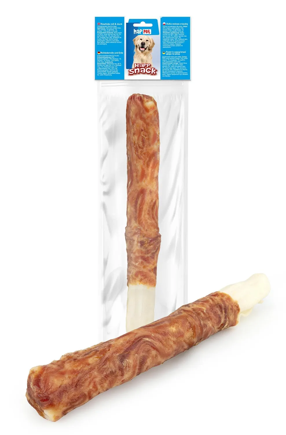 Happet Rinderhaut Kauringe Kaninchen 10 cm Hundesnack 4 Stück