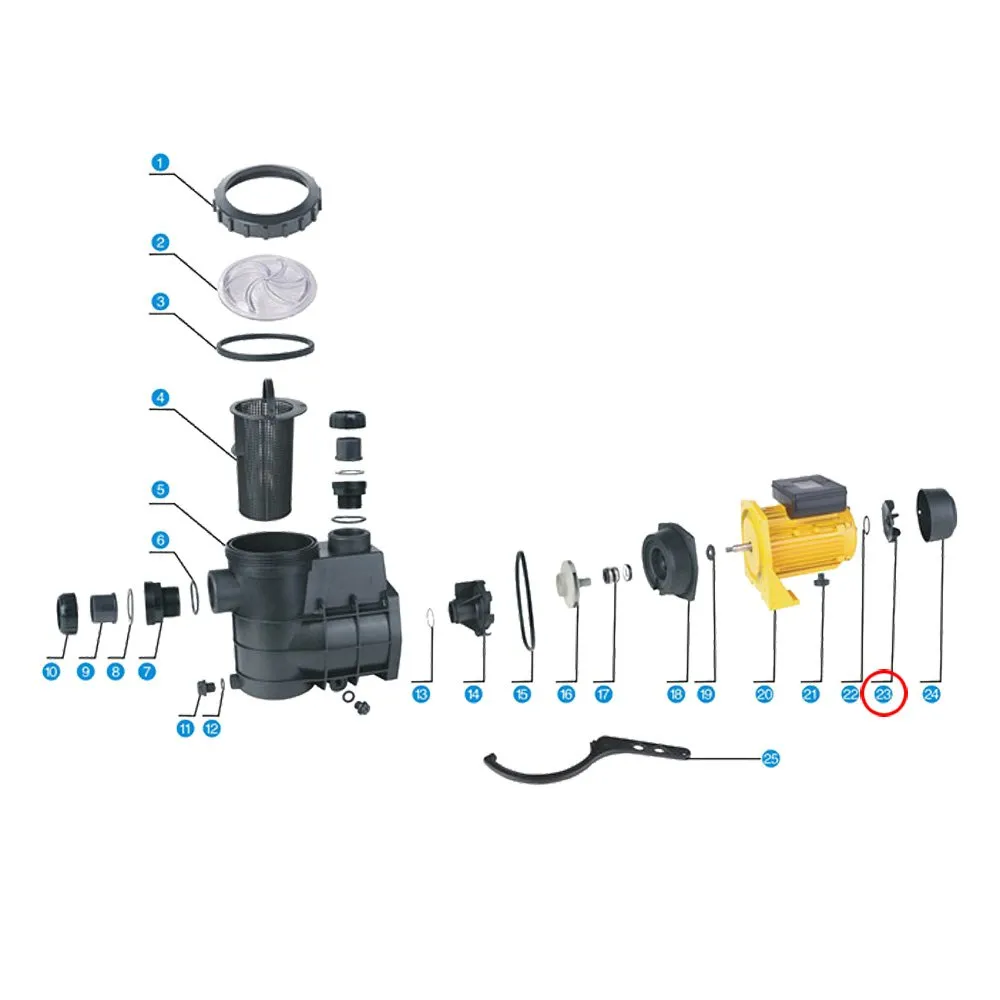 SunSun Lüfter Poolpumpe 550 W 13000 l/h Ersatzteil