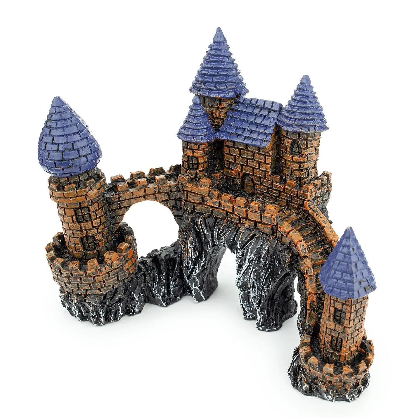 Happet Steinfestungs-Höhle 18,5 cm Aquariendeko Burg