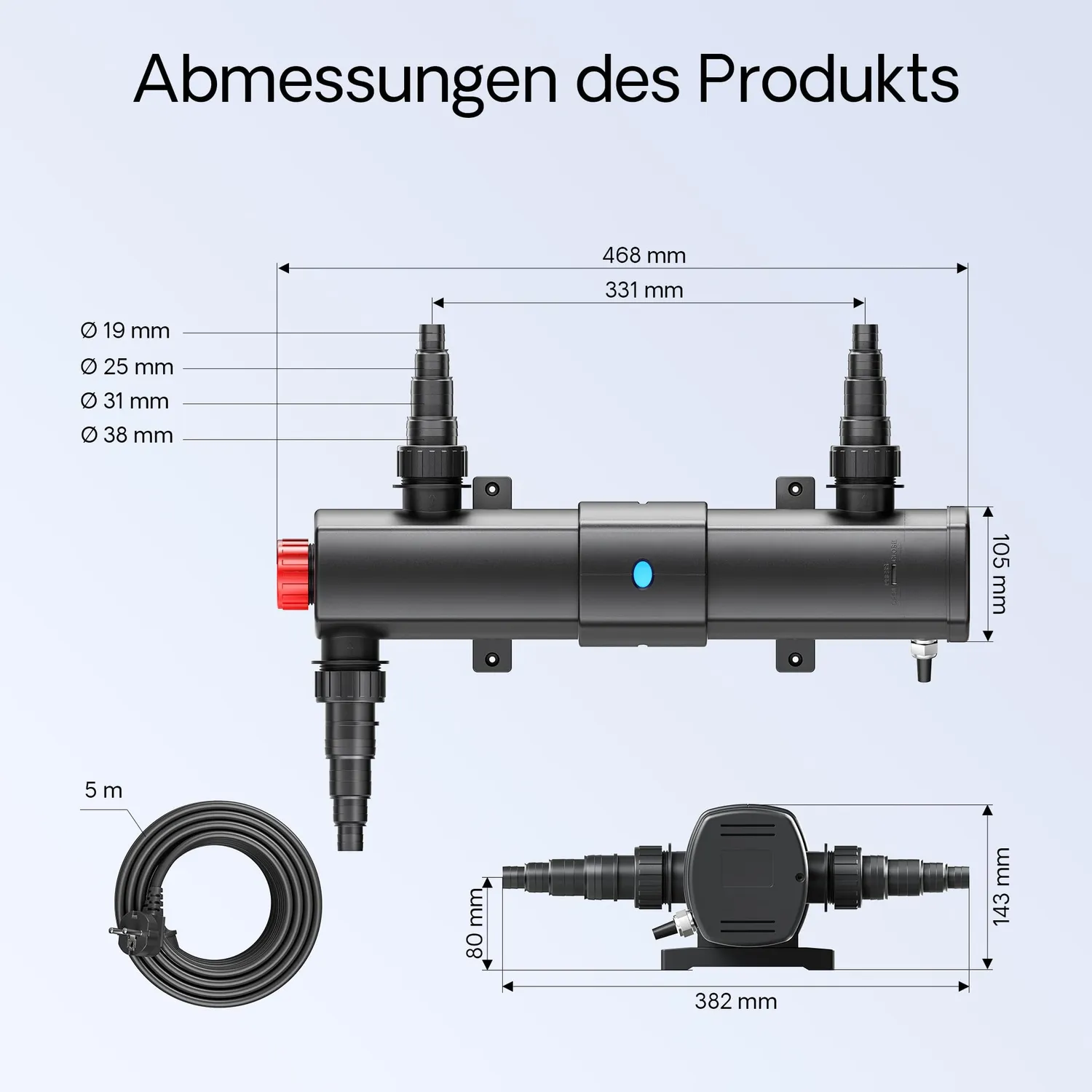 SunSun CUV-224 Teichklärer 24 W UVC 4500 l/h