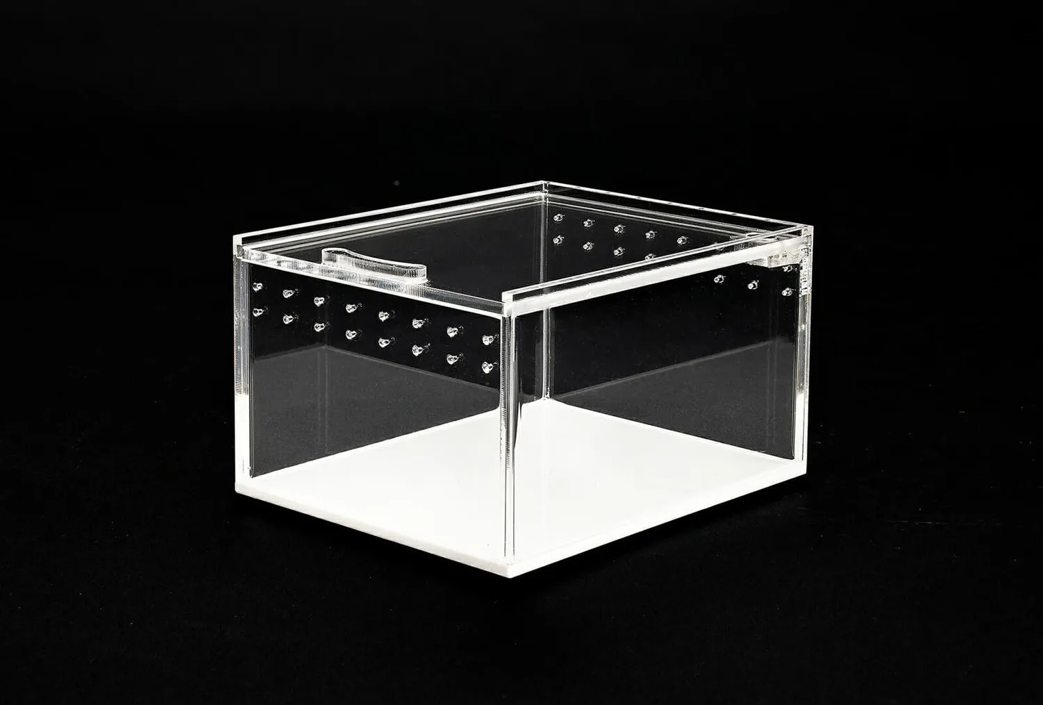 Happet Acryl Terrarium 20x15x15 cm Magnetverschluss 360°