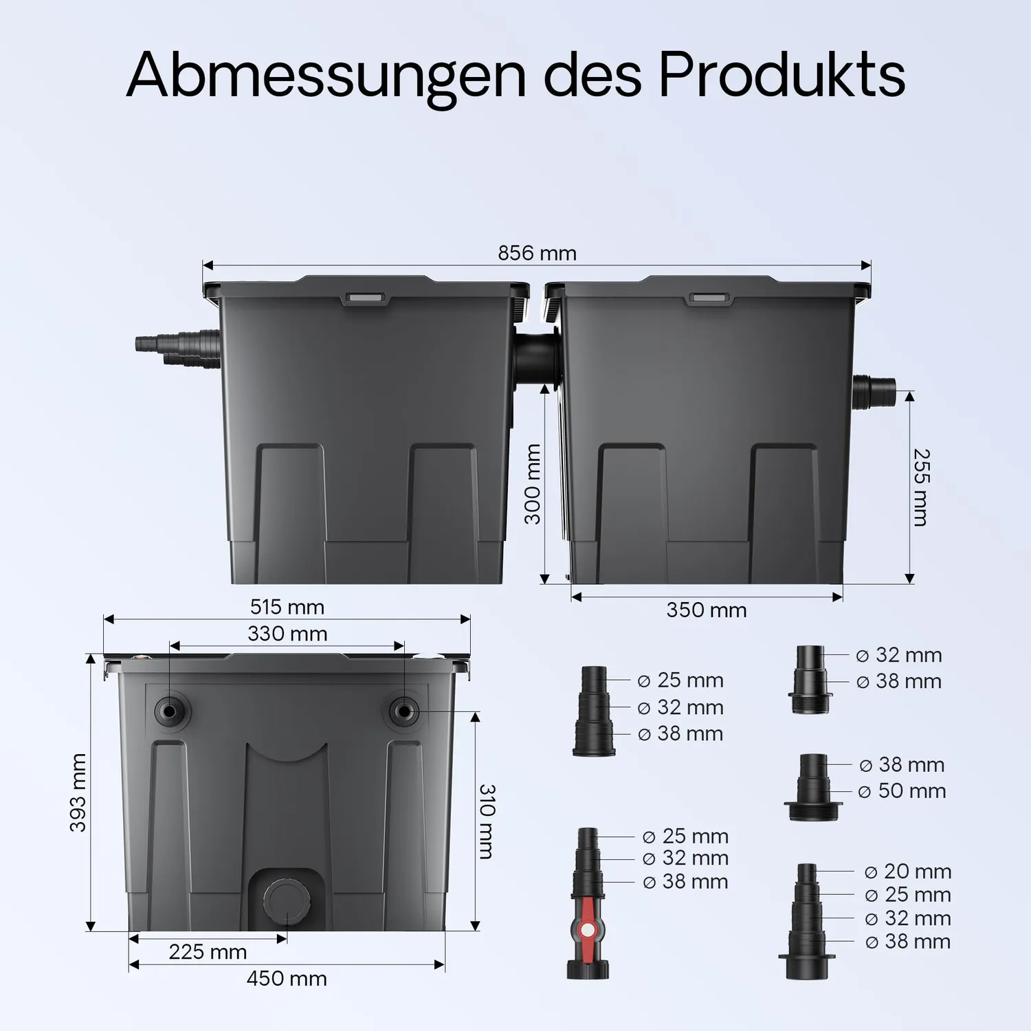 SunSun CBF-350B Teichfilterset 10000 l/h 36W mit Brunnen