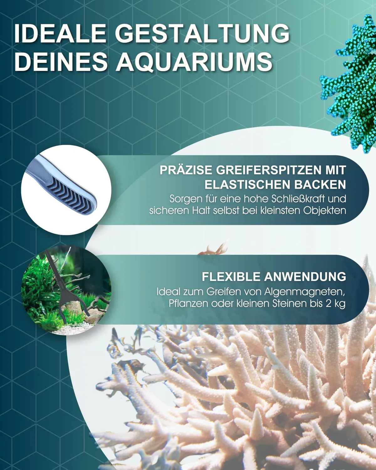 TUNZE Aquarienzange Carbon 86 cm Greifzange 2 kg