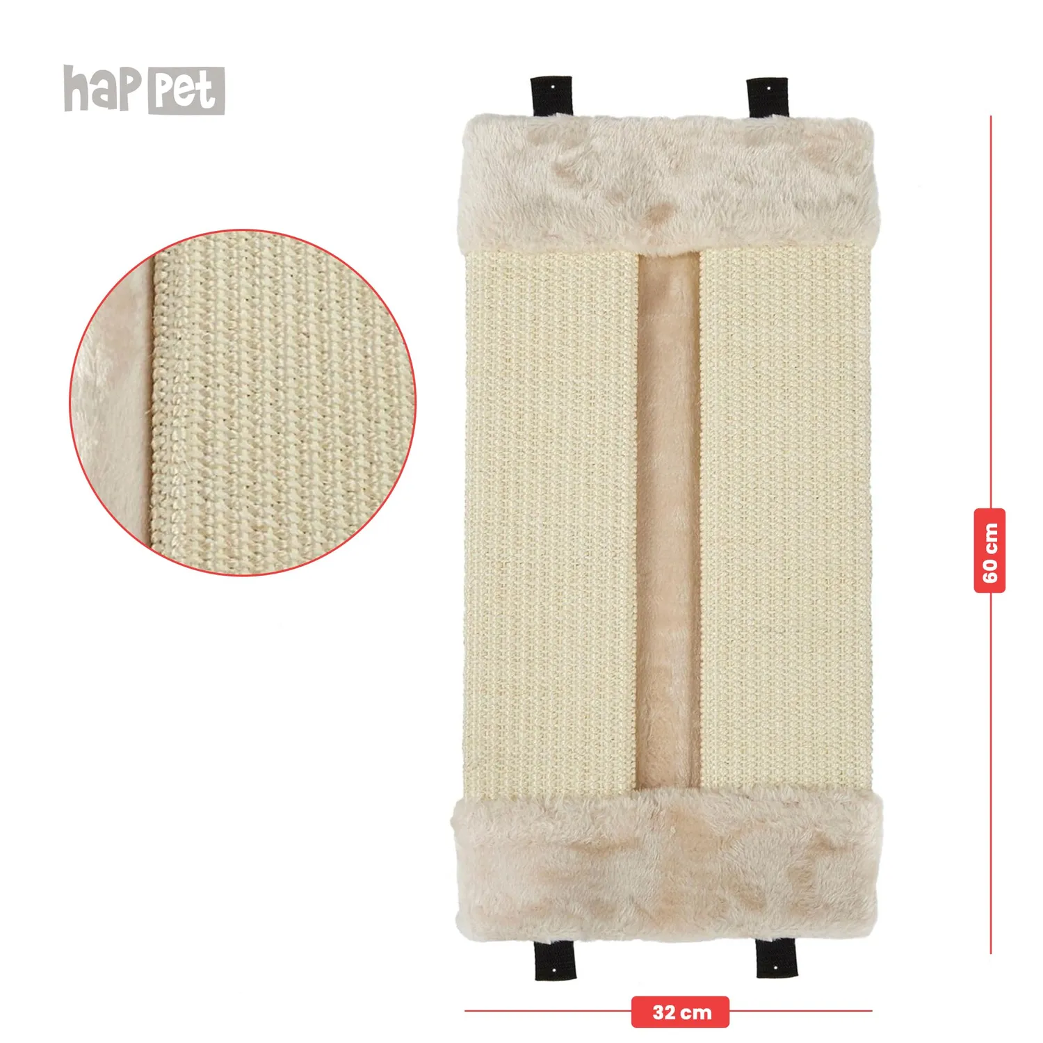 Happet CT28 Kratzbrett creme 32x60 cm Sisal