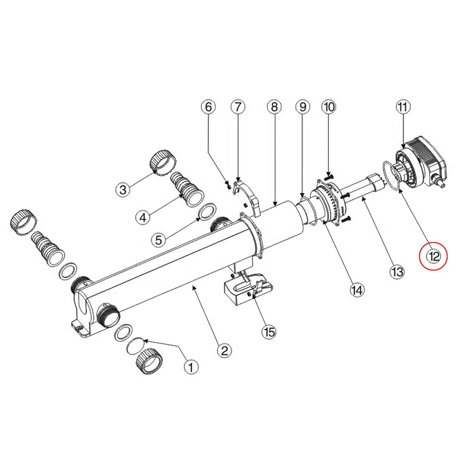SunSun CUV O-Ring 2 Teichklärer Dichtung für 300er/600er
