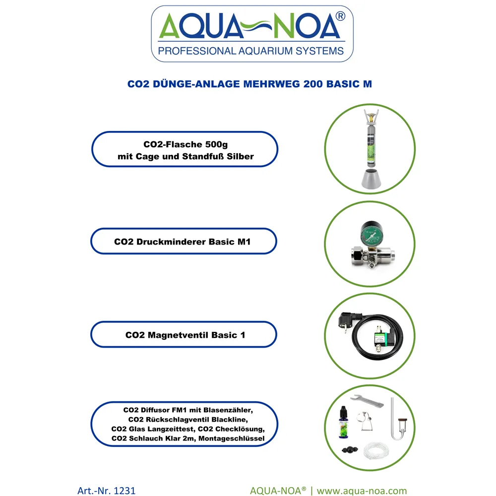 Aqua-Noa 1231 Mehrweg 200 Basic M CO2-Düngeanlage Mehrweg