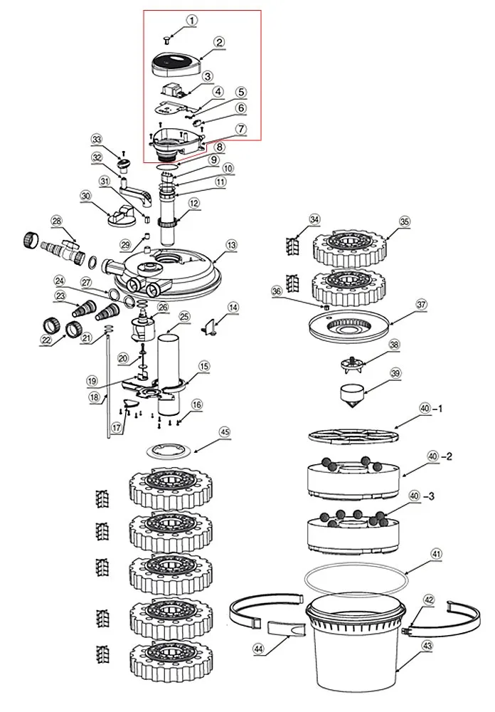 SunSun CPF-15000 Anschlusseinheit Ersatzteil für Druckteichfilter