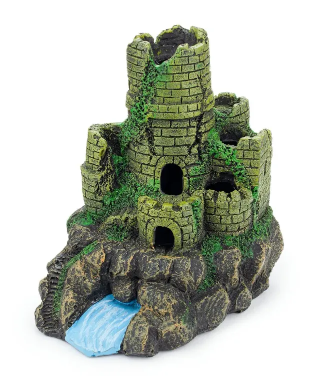Happet Steinfestungs-Höhle 18,5 cm Aquariendeko Burg