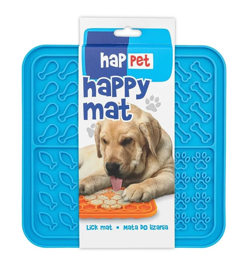 Happet Leckmatte Silikon 21x21 cm blau Anti-Stress
