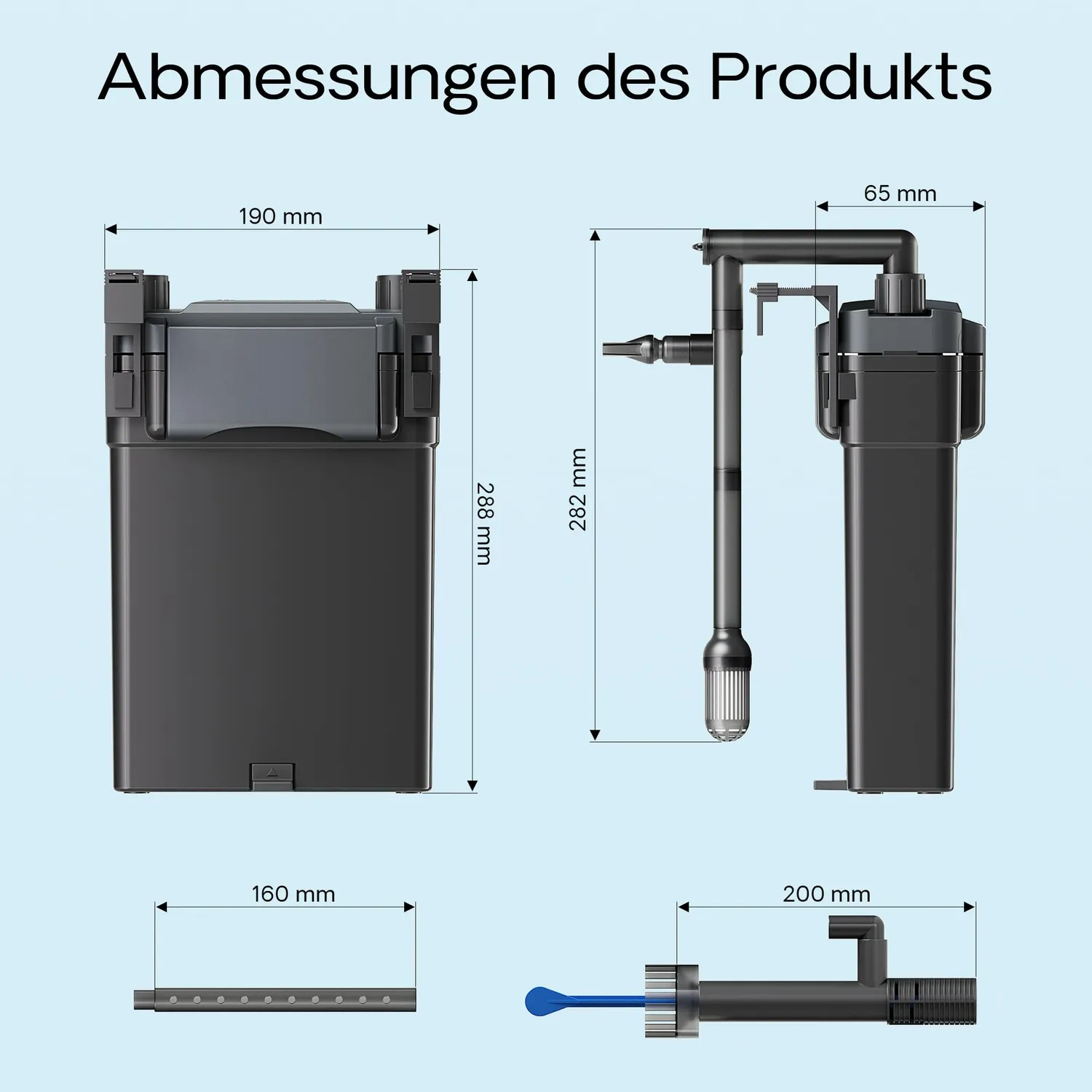 SunSun HBL-803 Anhängefilter 500 l/h für 150 Liter