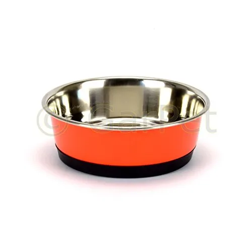 Happet Futternapf 0,55 L orange rutschfest Edelstahl