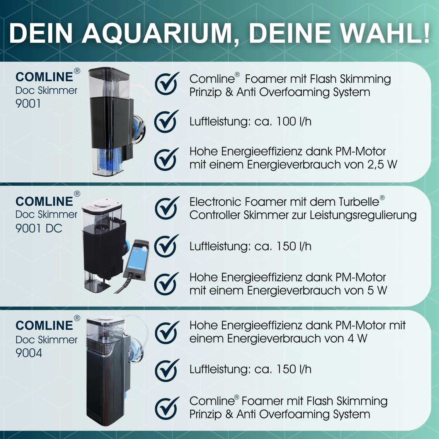 Tunze Comline DOC Skimmer 9001 Eiweißabschäumer 20-140L