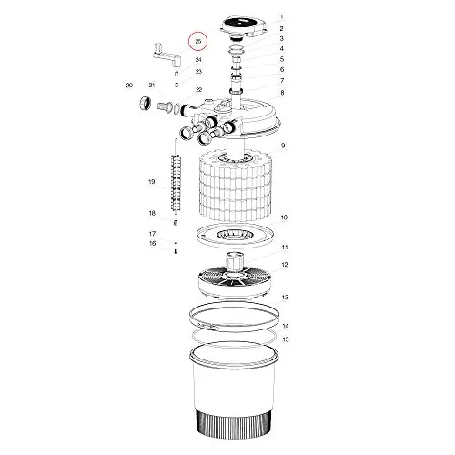 SunSun CPF-20000/30000 Handgriff Ersatzteil Druckteichfilter