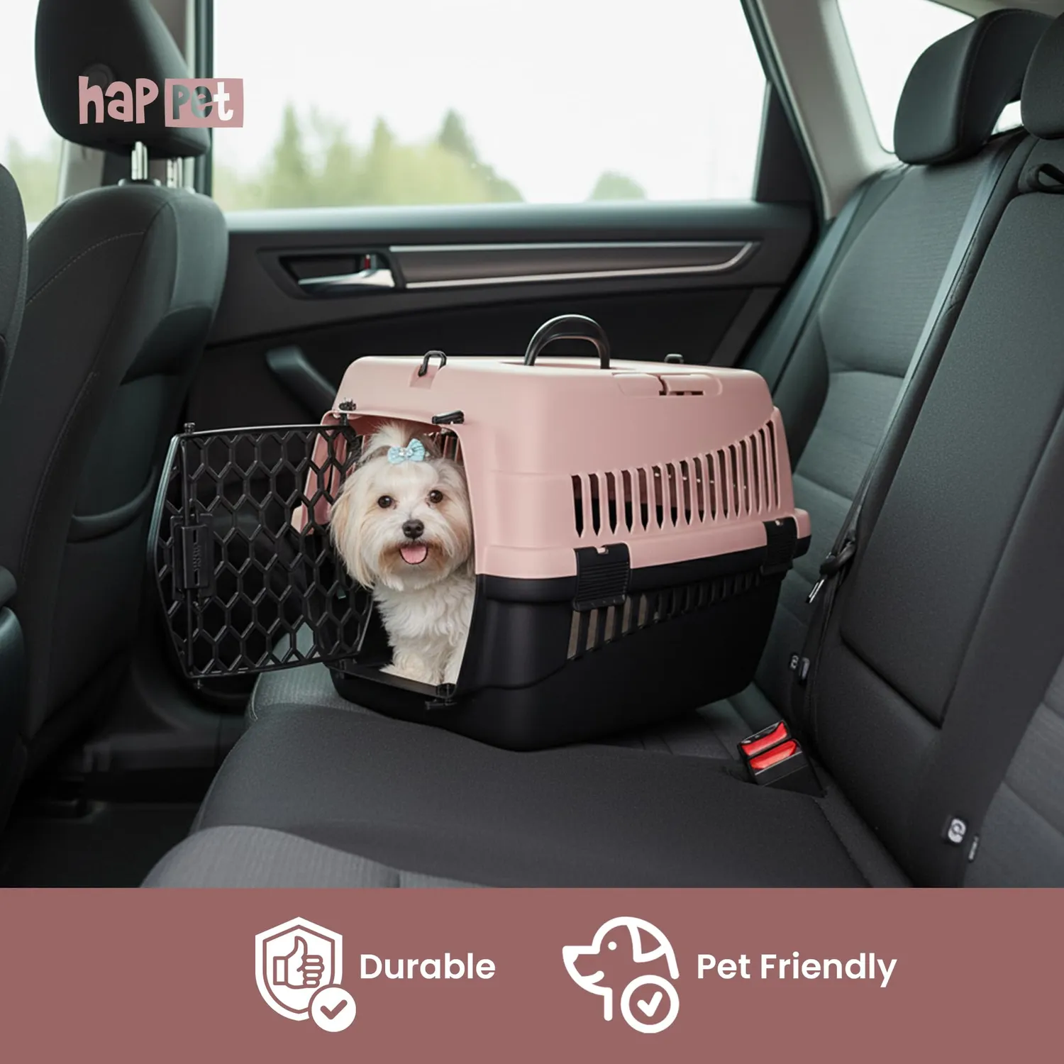 Happet ABBA S Transportbox Pink 50x33x33 cm Katze