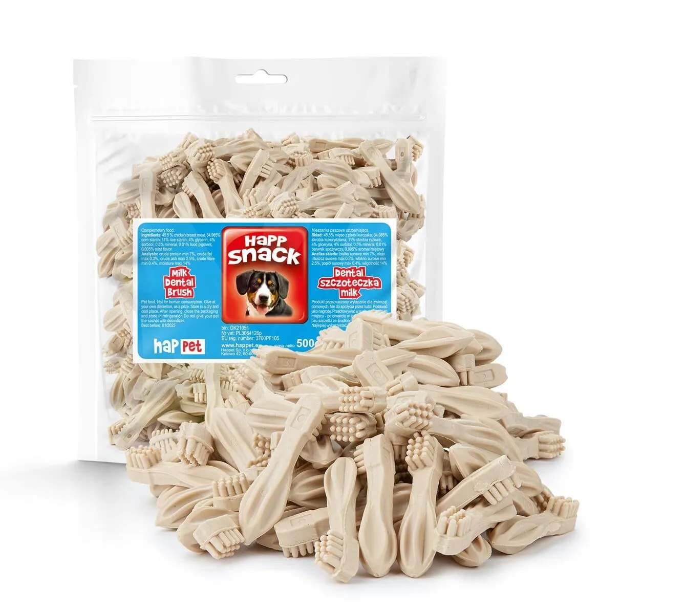Happet Dental Duck Stick Zahnsnack 500 g Ente